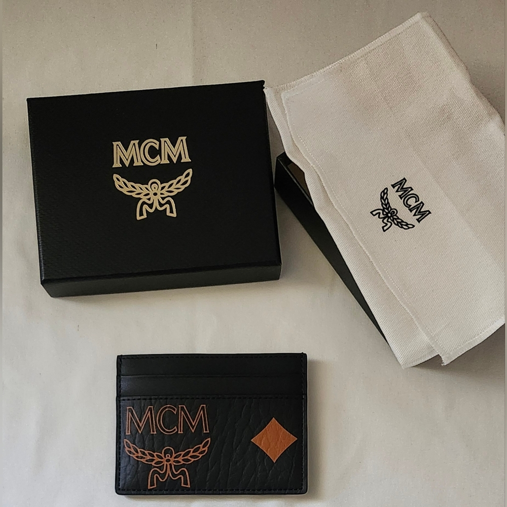 MCM Black and Brown Card Holder